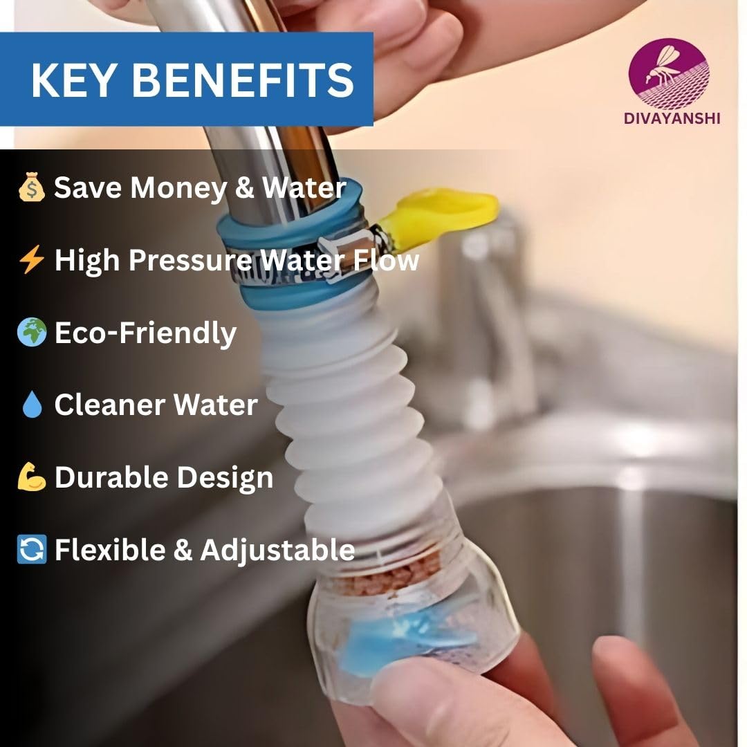Splash-Proof Kitchen Faucet Filter