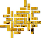 golden acrylic rectangle mirror stickers up