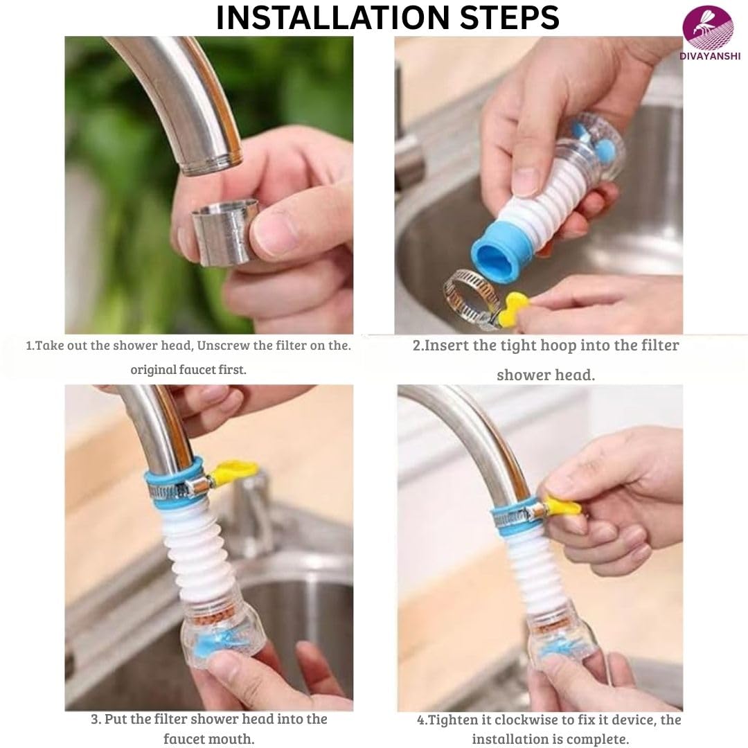 Splash-Proof Kitchen Faucet Filter