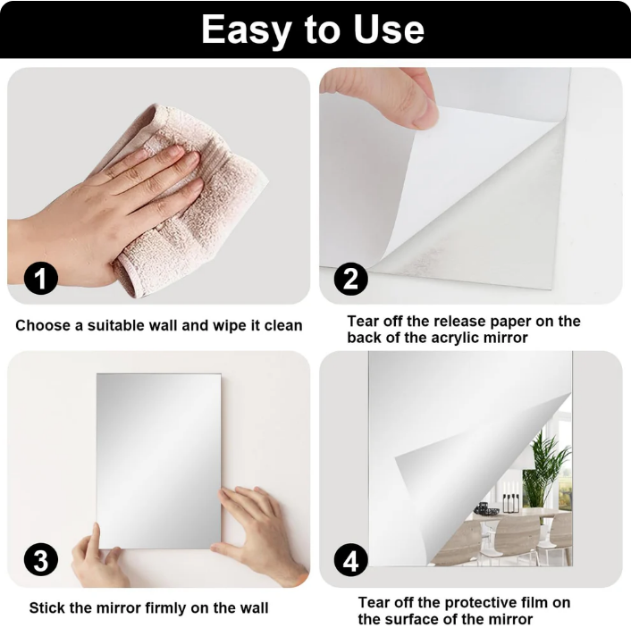 Combo of Mirror Bigger 30cm × 40cm  (Pack of 2)